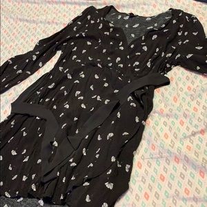 Forever21 + Plus Size Fan Print Surplice Dress